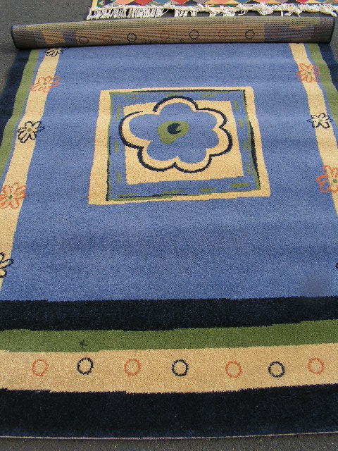 RUG #029, Blue 1990s 2.4m x 1.6m